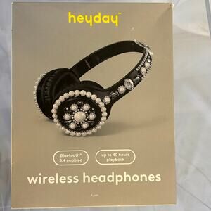 Heyday Rhinestone Pearl Embellished Wireless Bluetooth Headphones Target